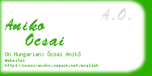 aniko ocsai business card
