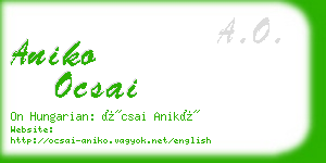 aniko ocsai business card